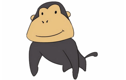 涂色的大猩猩简笔画教程(涂色的大猩猩简笔画大全)