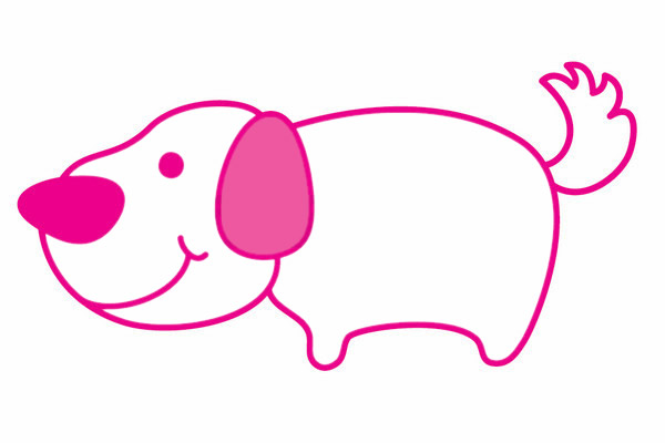 一步步教你画简单的小狗