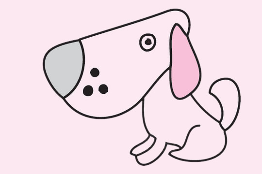 一组小狗卡通简笔画大全