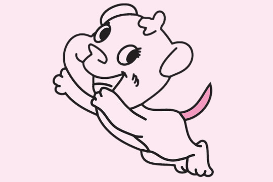 一组小狗卡通简笔画大全