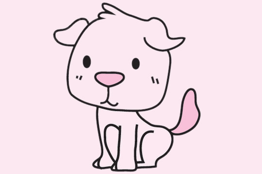 一组小狗卡通简笔画大全
