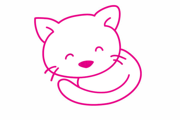 简单的小猫怎么画