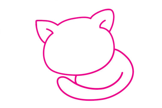 简单的小猫怎么画