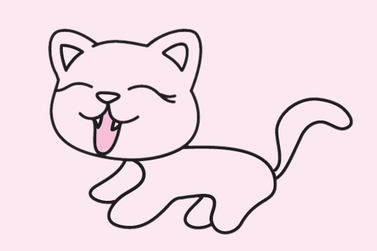 5张小猫咪简笔画大全