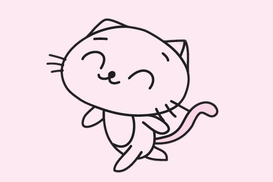 5张小猫咪简笔画大全
