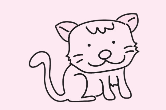 5张小猫咪简笔画大全