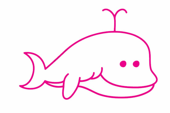 蓝鲸简笔画步骤教程(蓝鲸简画图)