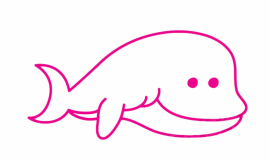 蓝鲸简笔画步骤教程