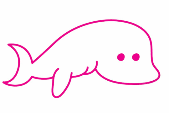 蓝鲸简笔画步骤教程