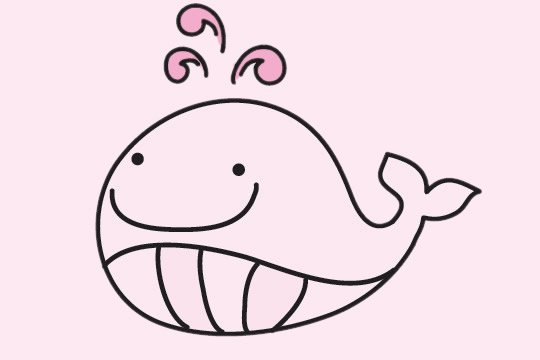 蓝鲸儿童简笔画(蓝鲸简笔画涂色)