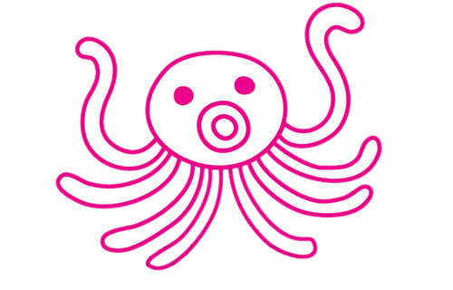 八爪鱼简笔画的画法教程(八爪鱼简笔画的画法怎么画)