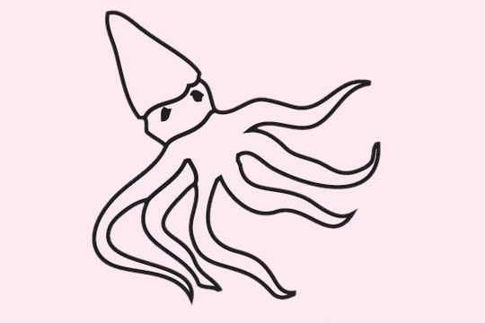 关于八爪鱼的简笔画(简笔八爪鱼怎么画)