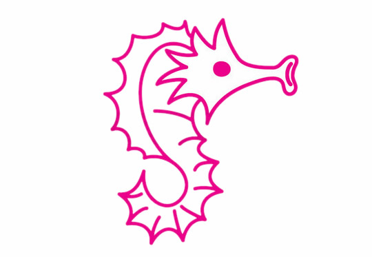 一步步教你画简单的海马