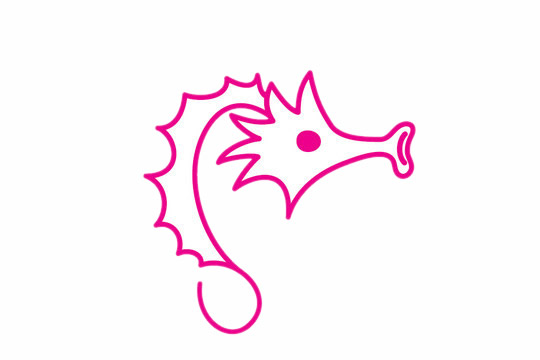 一步步教你画简单的海马