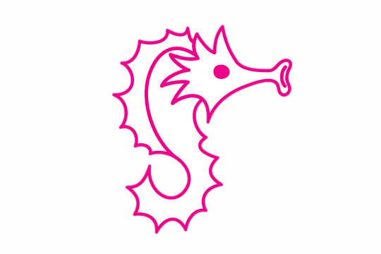 一步步教你画简单的海马