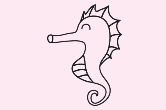 简单的海马怎么画