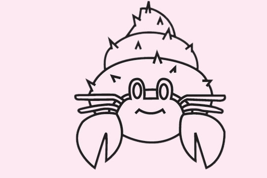 卡通的寄居蟹怎么画