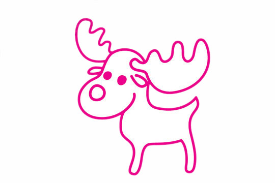 驯鹿简笔画步骤教程