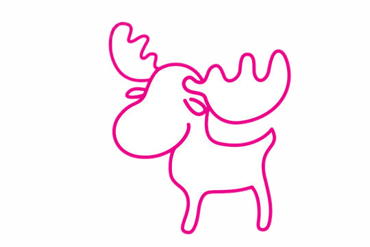 驯鹿简笔画步骤教程