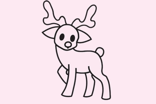 驯鹿怎么画最简单