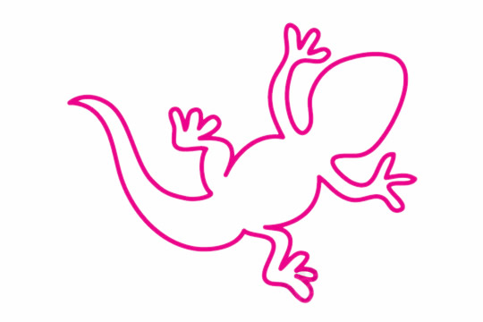 壁虎简笔画步骤教程