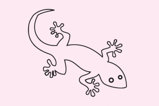 简单的壁虎怎么画