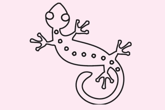 壁虎儿童简笔画