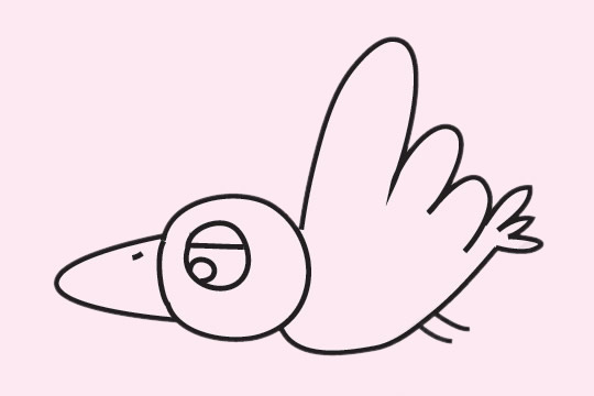 5张卡通乌鸦简笔画大全