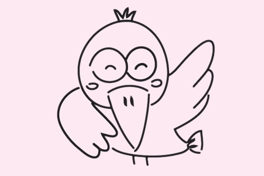 5张卡通乌鸦简笔画大全