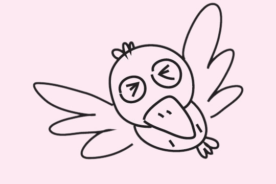 5张卡通乌鸦简笔画大全