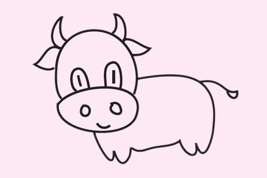 公牛卡通简笔画