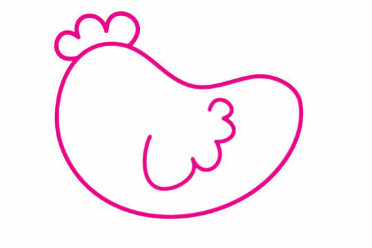 下蛋的母鸡简笔画教程