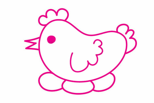 下蛋的母鸡简笔画教程