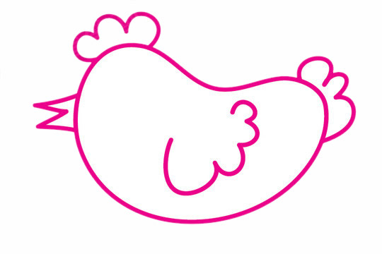 下蛋的母鸡简笔画教程