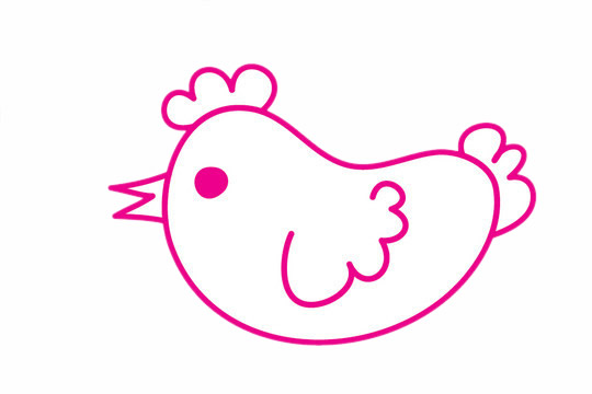 下蛋的母鸡简笔画教程