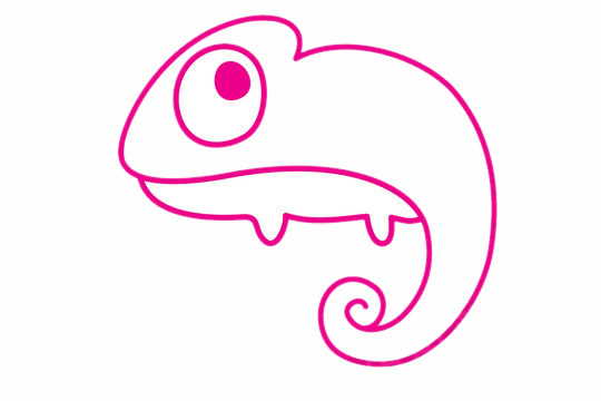 变色龙简笔画教程