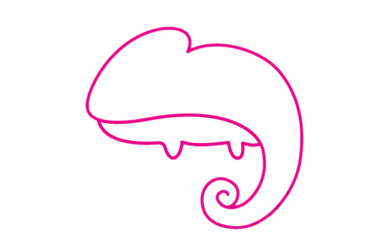 变色龙简笔画教程