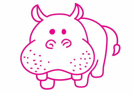 一步步教你画简单的河马 一步步教你画简单的河马