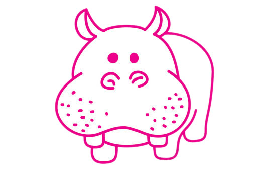 一步步教你画简单的河马 一步步教你画简单的河马