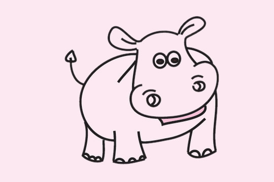 河马怎么画比较简单