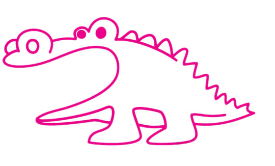 一步步教你画简单的鳄鱼 一步步教你画简单的鳄鱼