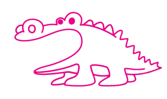 一步步教你画简单的鳄鱼 一步步教你画简单的鳄鱼