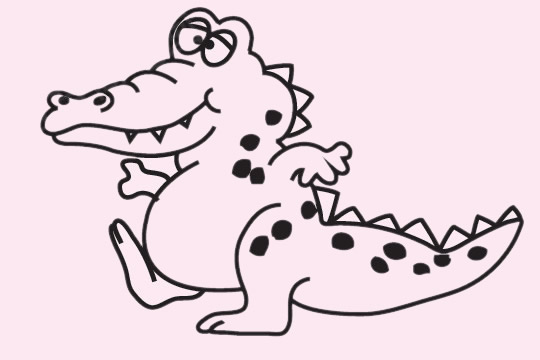 一组关于鳄鱼的简笔画大全