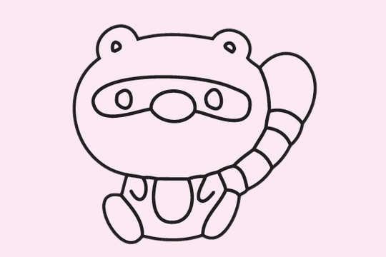 卡通的小浣熊怎么画