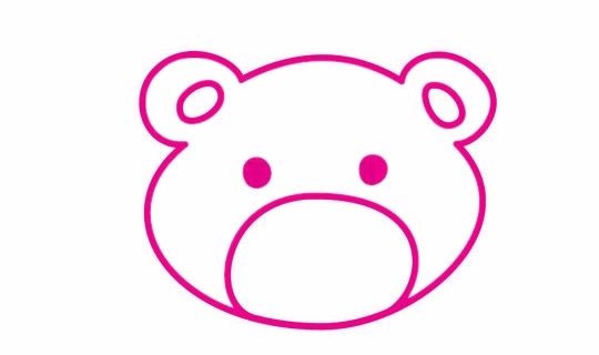 一步步教你画简单的小熊