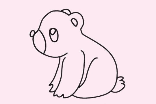 简单的小熊怎么画