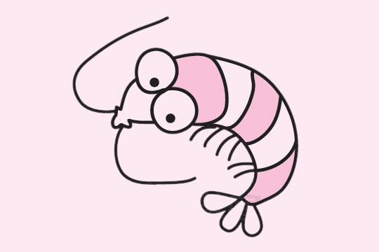 虾子卡通简笔画