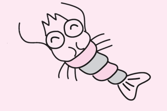 可爱的小虾简笔画