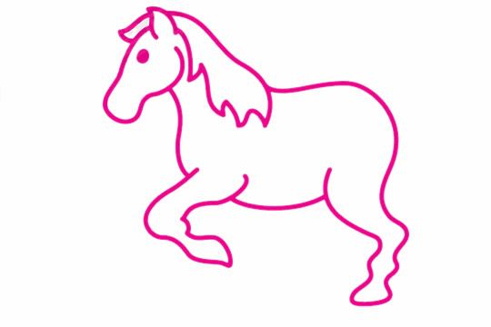 一步步教你画一匹马