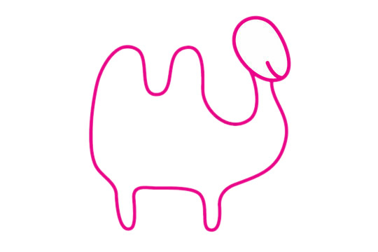 一步步教你画简单的骆驼